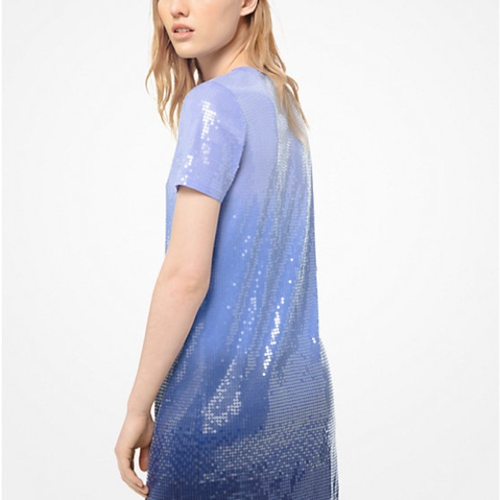 Michael Kors Blue Sequin Top